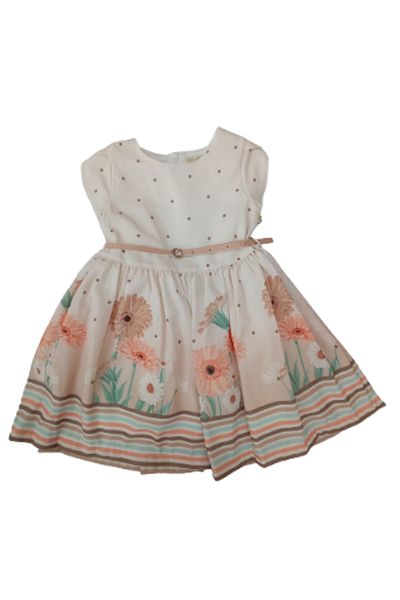 Moonstar Girl's Beige Powder Floral Dress Age 5-8