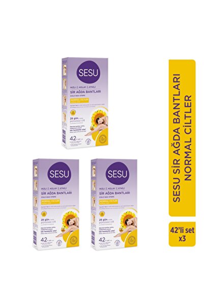 Sesu Sir Ağda Bandı Normal Ciltler Sarı 42'li X 3 Adet