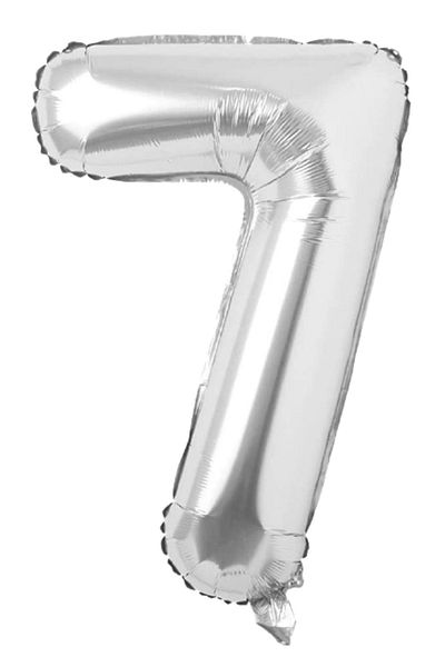 Happyland Silver Color Foil Number Balloon Silver 40 Cm Balloon