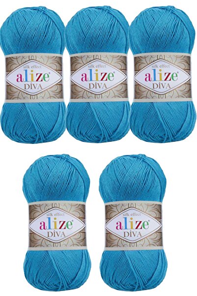 Alize Νήμα πλεξίματος Diva Shiny Mercerized για καλοκαιρινά και ανοιξιάτικα ρ...