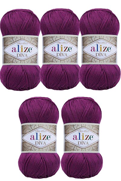 Alize Ață de tricotat Diva Bright Mercerized pentru vară și primăvară Nr:297 ...