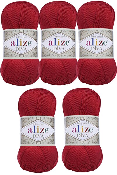 Alize Νήματα πλεξίματος Diva Shiny Mercerized Summer Spring No:106 (5 τεμάχια)