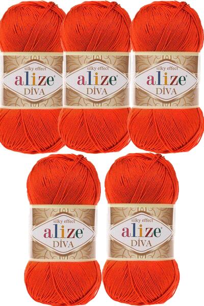 Alize Diva Parlak Merserize Yazlık Baharlık Örgü Ipi No:37 (5 Adet)