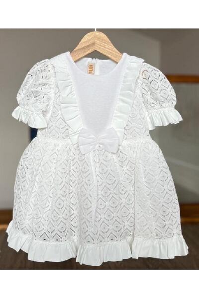 Cimcime Bebe Yağmur Damlası Fistolu Kız Çocuk Elbise