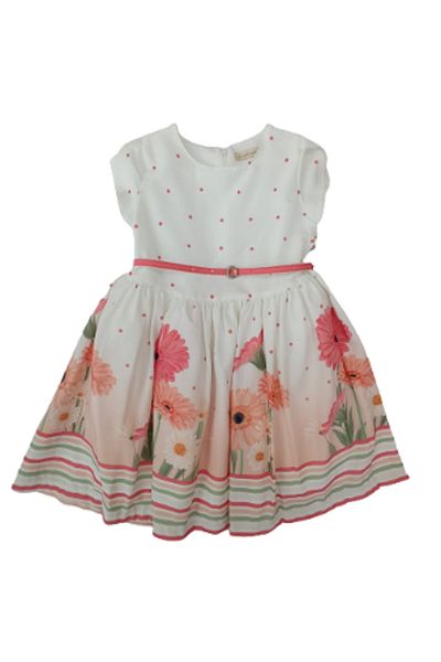 Moonstar Girl's Coral Floral Dress