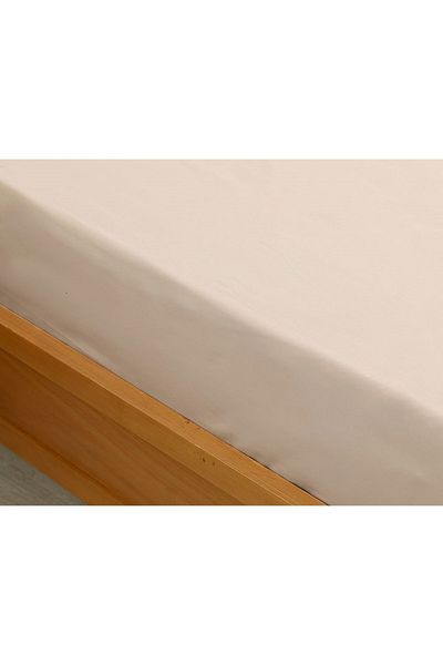 English Home Dvojité prostěradlo z hladké bavlny - 200X220 cm, kávová pěna