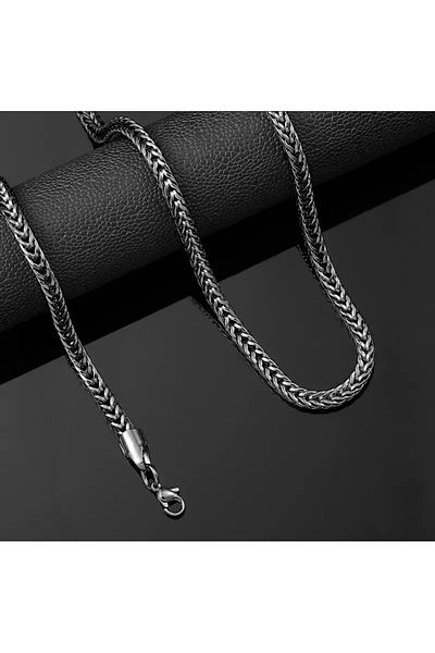The Collection Fox Tail Steel Men's Necklace
