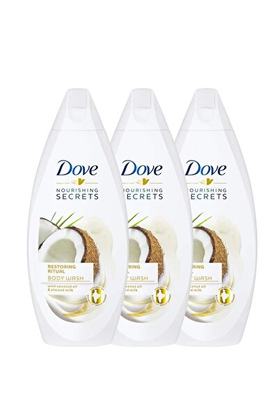 Dove Nemlendirici Hindistan Cevizi Yaği & Badem Sütü Özü Duş Jeli 500 Ml X 3 Adet