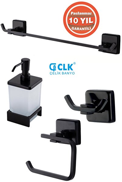 ÇELİK BANYO Paslanmaz Pirinç Banyo Aksesuar Set Havluluk-bornozluk-tuvalet Ka...