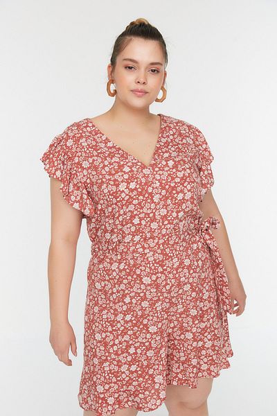 Trendyol Curve Plus Size Jumpsuit - Pink - Regular fit