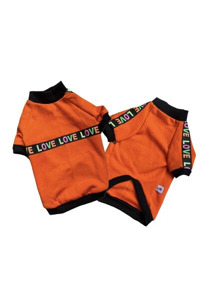 Barneystore عرق الحب البرتقالي للقطط والكلاب