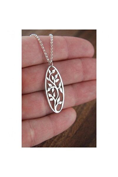 Gökdeniz 925 925 Ayar Defne Yaprağı Tasarım Gümüş Kadın Kolye