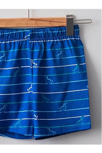 LC Waikiki Crew Neck Short Sleeve Printed Cotton Baby Boy Pajama Set