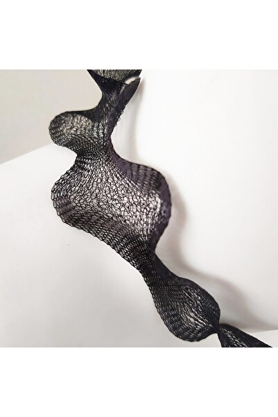 Maviaybilisim Siyah Titanyum Örgü Kolye Ipi Bijuteri Kolye