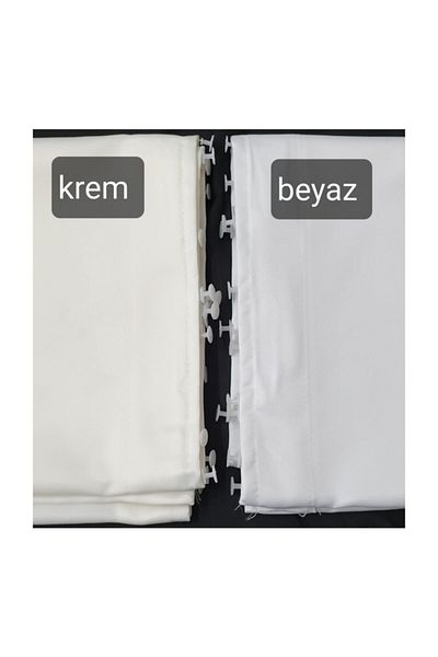 lüks House Sunshade Luxury Linen Curtain Cream Color High Quality