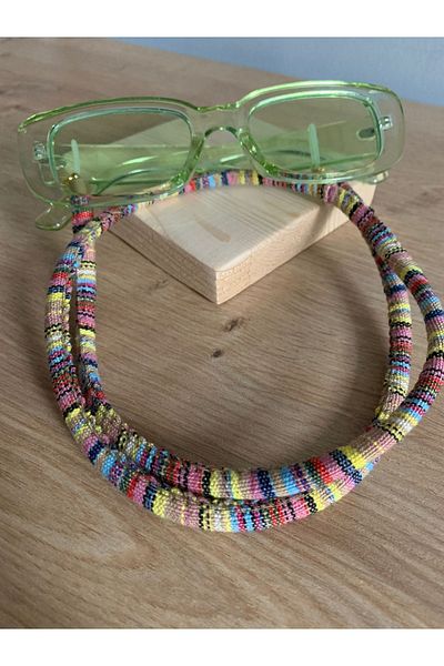 Toz Vintage Ethnic Patterned Vintage Knitted Glasses Rope