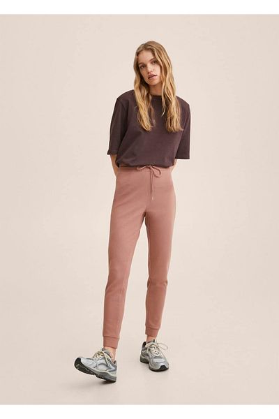 MANGO Woman Baumwollhose im Jogger-Stil