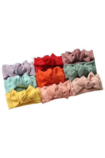 MinnieKids Set de bandane cu nervuri pentru fetiță, 9 piese
