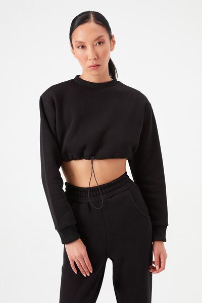 Açelya Okcu Світшот з капюшоном і стяжками на талії