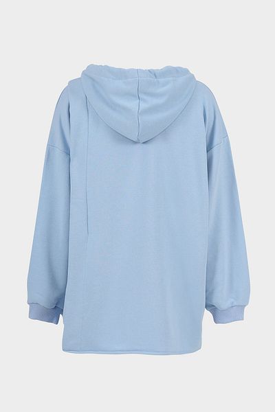 Açelya Okcu Sweat oversize cu glugă asimetrică