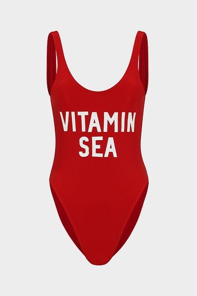 Açelya Okcu Push Up Μαγιό με Σύνθημα Vitamin Sea