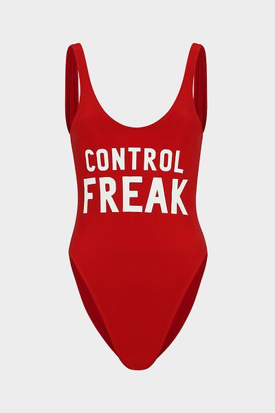 Açelya Okcu Μαγιό Control Freak Slogan Push Up