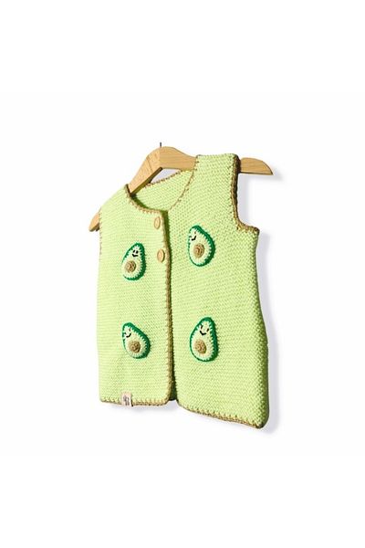 BEE by Sisters Hand Knitted Knitwear Avocado Vest
