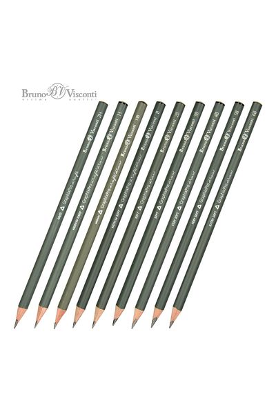 Bruno Visconti "Graphixpro'' 9 Pcs Graduated Pencil Set - 2H-6B