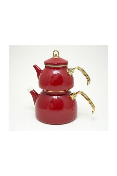 GRANDEUR Fighting Enamel Teapot Set -red