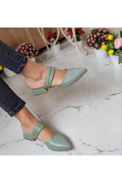 VERA LİFE Двоколірні туфлі на підборах з гострим носком для щоденного носіння