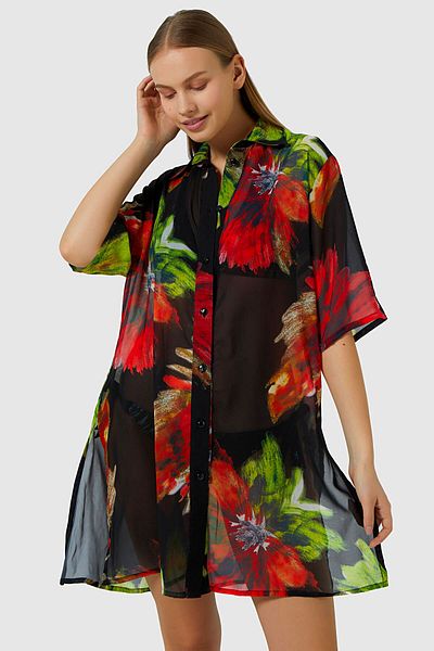 AYYILDIZ 5803 Rochie de plajă neagră