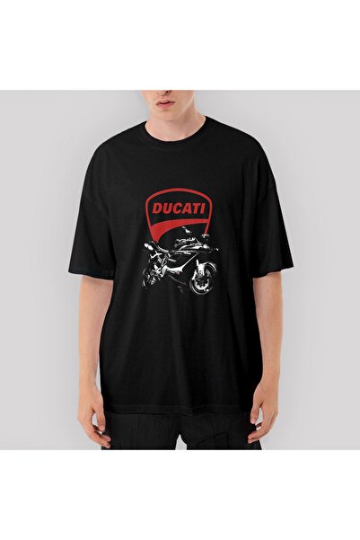 Z zepplin Tricou negru supradimensionat Ducati 848 Evo