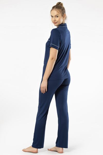 TÜREN Shirt Collar Pajama Set