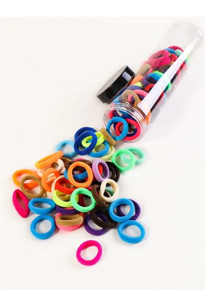 CSR AKSESUAR Set de catarame elastice din seria Neon Colors, 100 buc, dimensiune adult