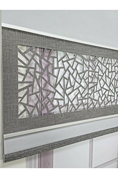 BBB Lazer Stor Perde Yeni Nesil Çift Renk Mat Kalın Kumaşlı Gri (KROM ÇITALI)