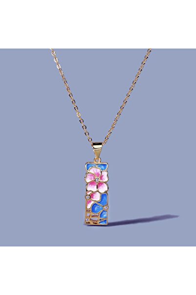 Takıtolia Glaze Blossom El Yapımı Emaye 925 Ayar Gümüş Özel Çiçekli Tasarım K...