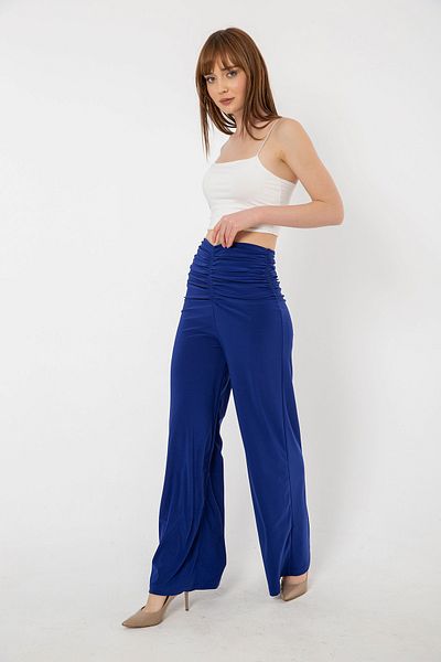 Laranor Pantaloni largi cu talie înaltă, cu detaliu de șnur pentru corset de sax