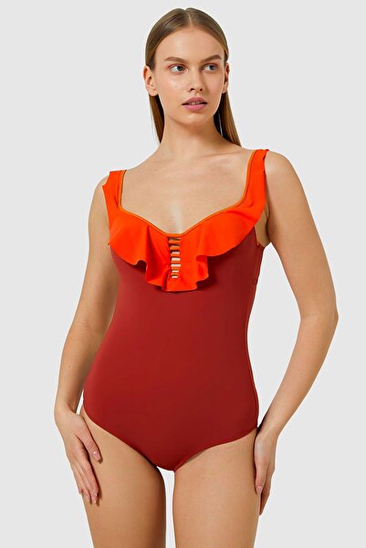 AYYILDIZ Swimsuit - Orange - Plain