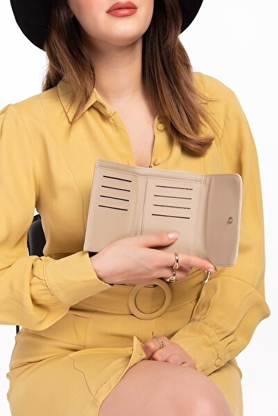 Gondol Hmx Polo Щоденний практичний гаманець Hmx.165 - Бежевий Croco