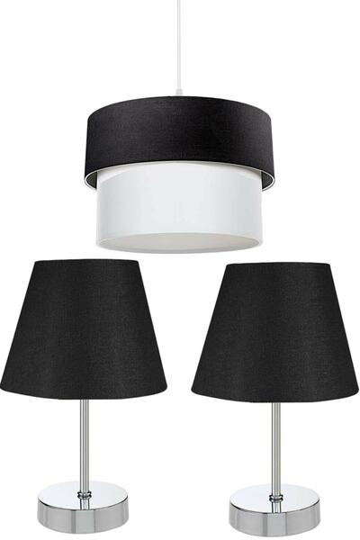 Emg DesiGn Set of 3 Chandelier and Nightstand Lampshade