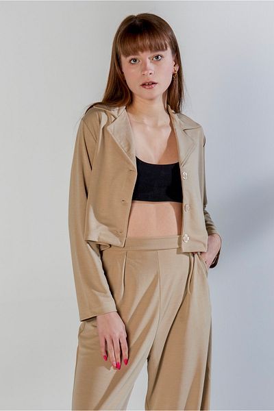 Serbella Crop Top Bottom Set