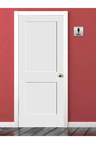 grigrafik Mts-b Serisi Metal Wc Kadın Işaretli Tuvalet Tabela, Yönlendirme Levhası