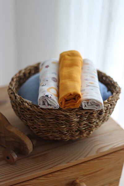 Mujo Baby&Kids Double Layer Muslin Baby Wipes (6 Pieces) - 50% Bamboo 50% Cotton - Hello Baby Collection