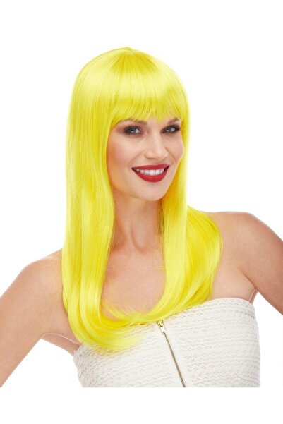 MOBGİFT Uzun Düz Parti Peruğu