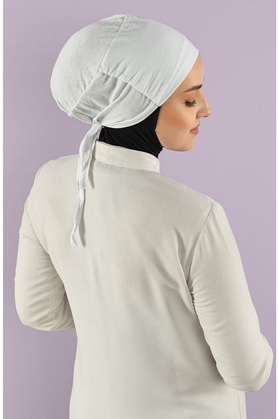 chulfa Combed Cotton Bonnet Seamless at the Front Tied at the Back