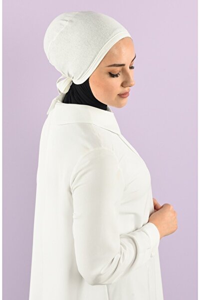 chulfa Χτενισμένο βαμβακερό καπό με ραμμένο μπροστινό μέρος και δέσιμο στο πίσω μέρος