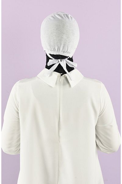chulfa Combed Cotton Bonnet with Stitched Front and Tie at the Back