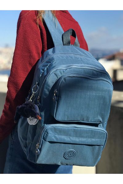 Klinkır Rucsac din material textil cu mai multe compartimente, cu volum mare, care respinge apa de ploaie, potrivit pentru școală
