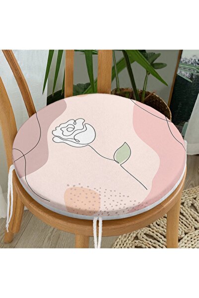 Realhomes Богемний сучасний круглий чохол для стільця з мотивом троянди та бл...