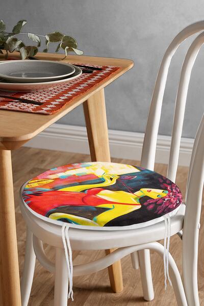 Realhomes Спеціальний дизайн круглого стільця з блискавкою з мотивом червоної...